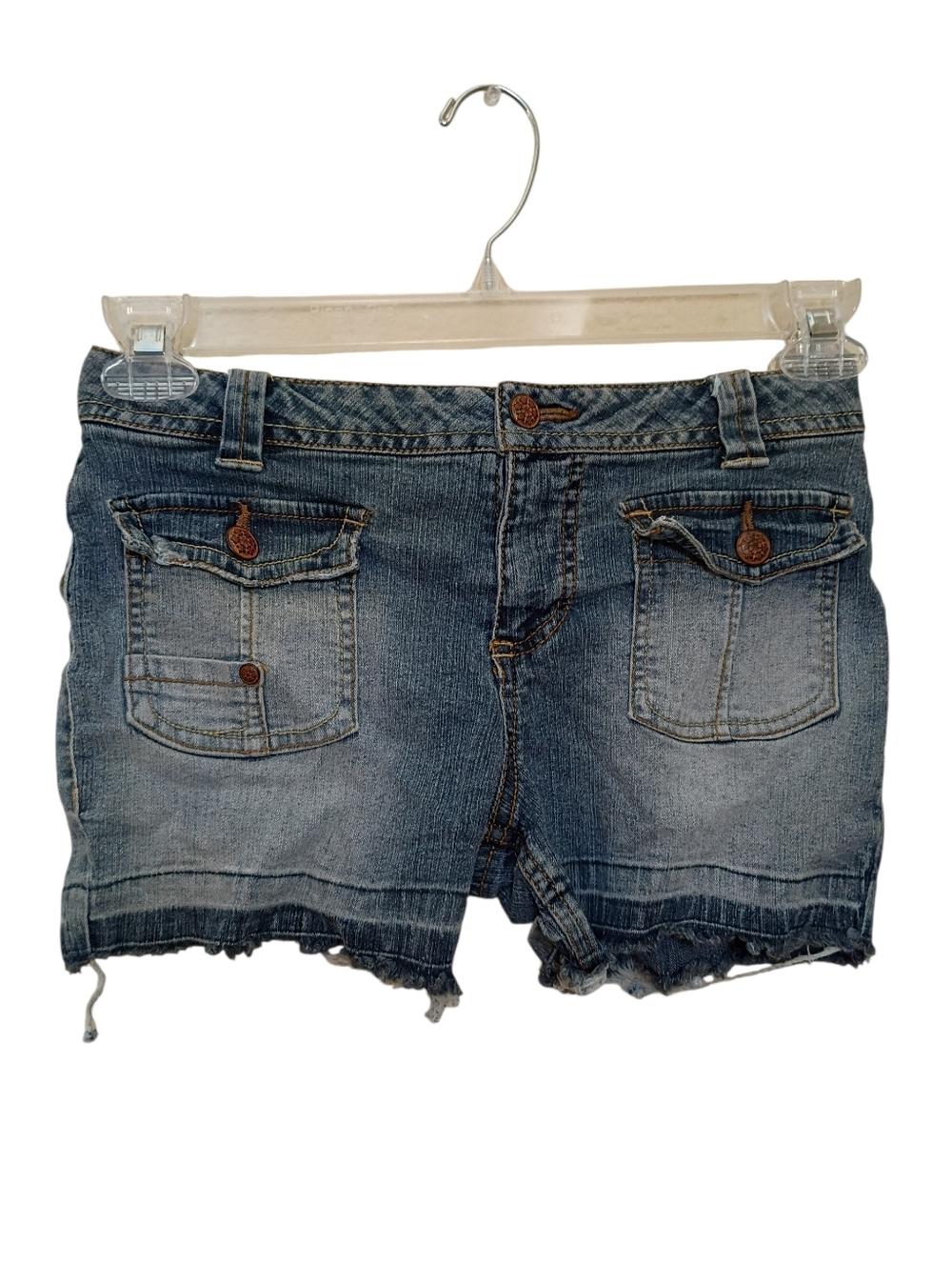 girls size 14 denim shorts jean kids ripped frayed cut off front pockets summer